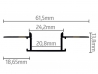 2m led profile recessed 5